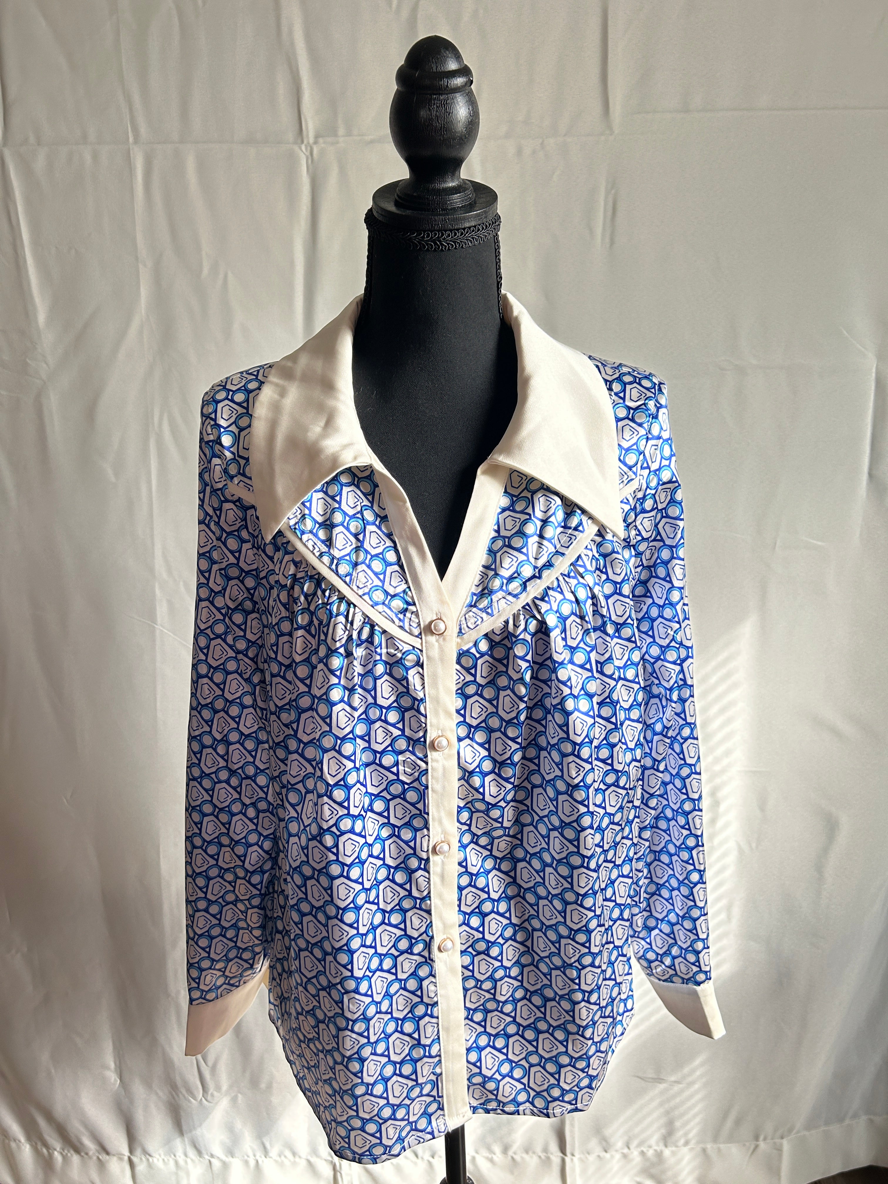 “Old Testament” Blouse - Blue