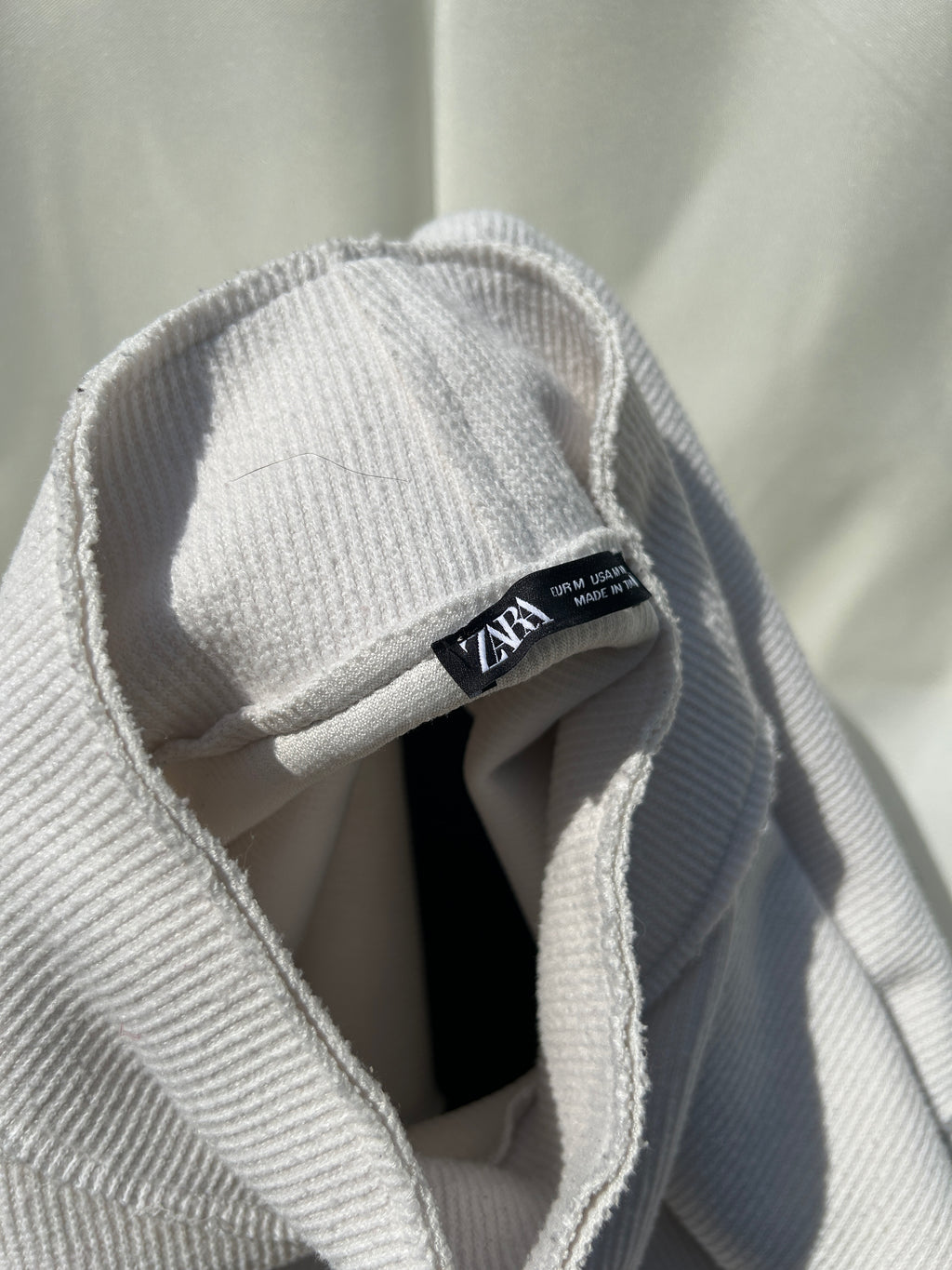Zara “Alabaster Box” Sweatshirt - Beige