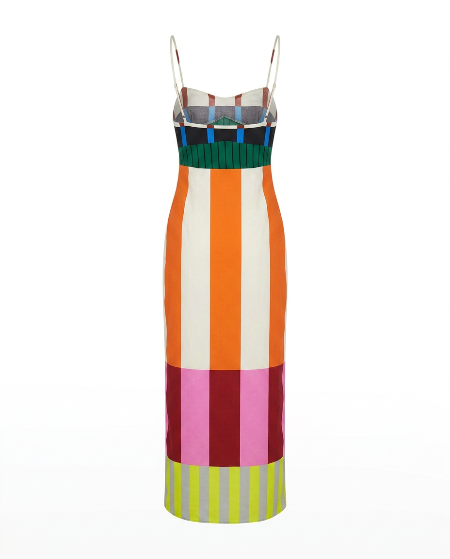 The Lydia Color-Block Column Dress