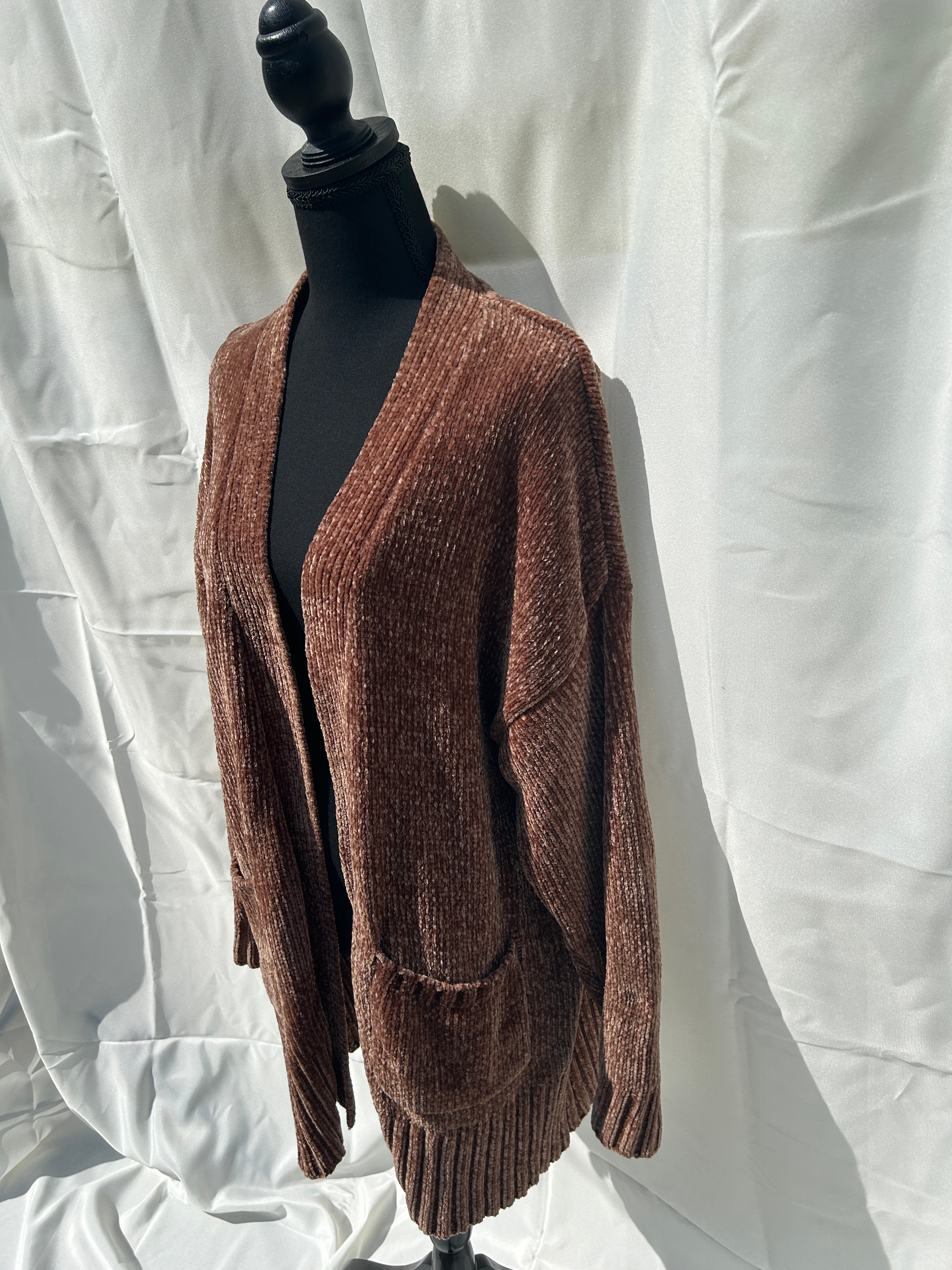“Hidden In The Valley” Cardigan - Brown