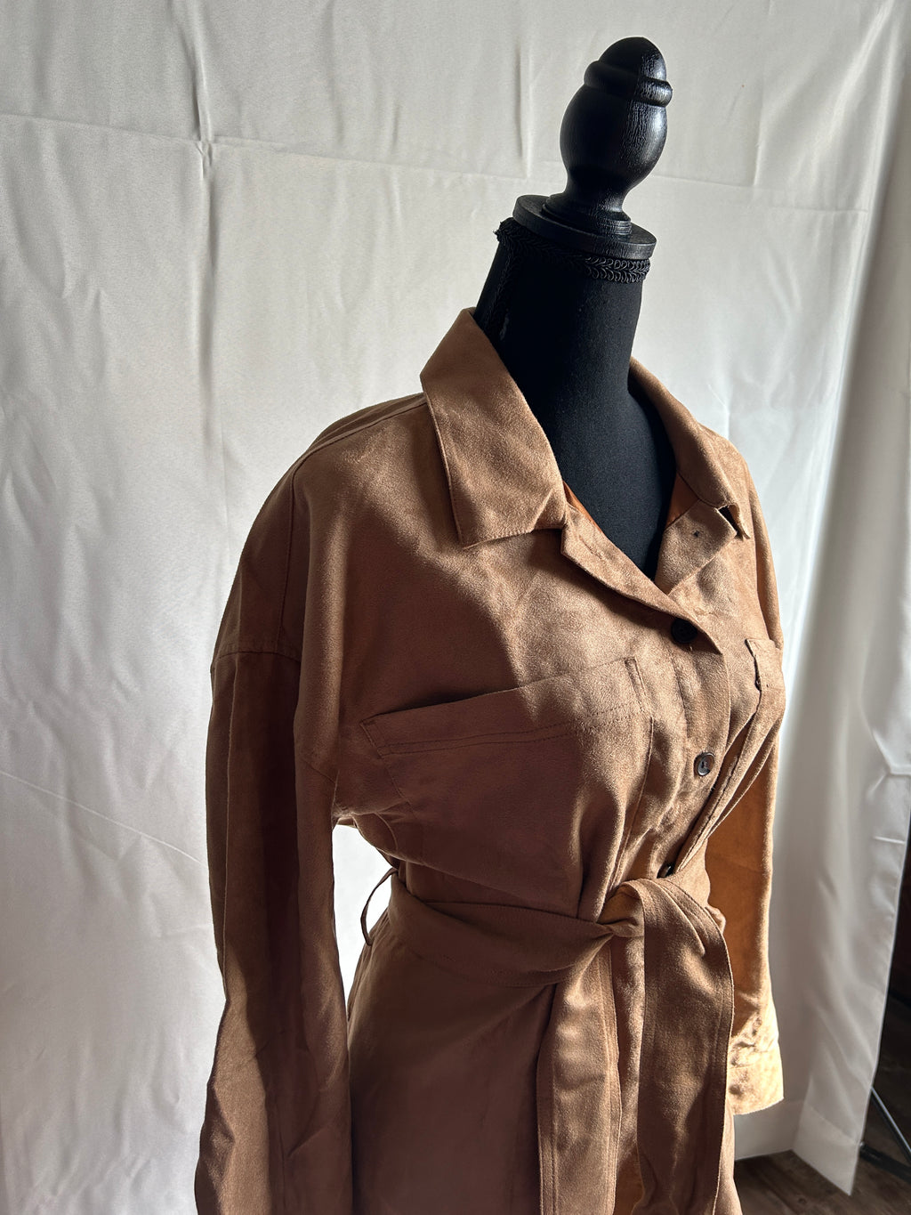 Banana Republic “Wheat + The Tare” Vegan Suede Shirt - Brown
