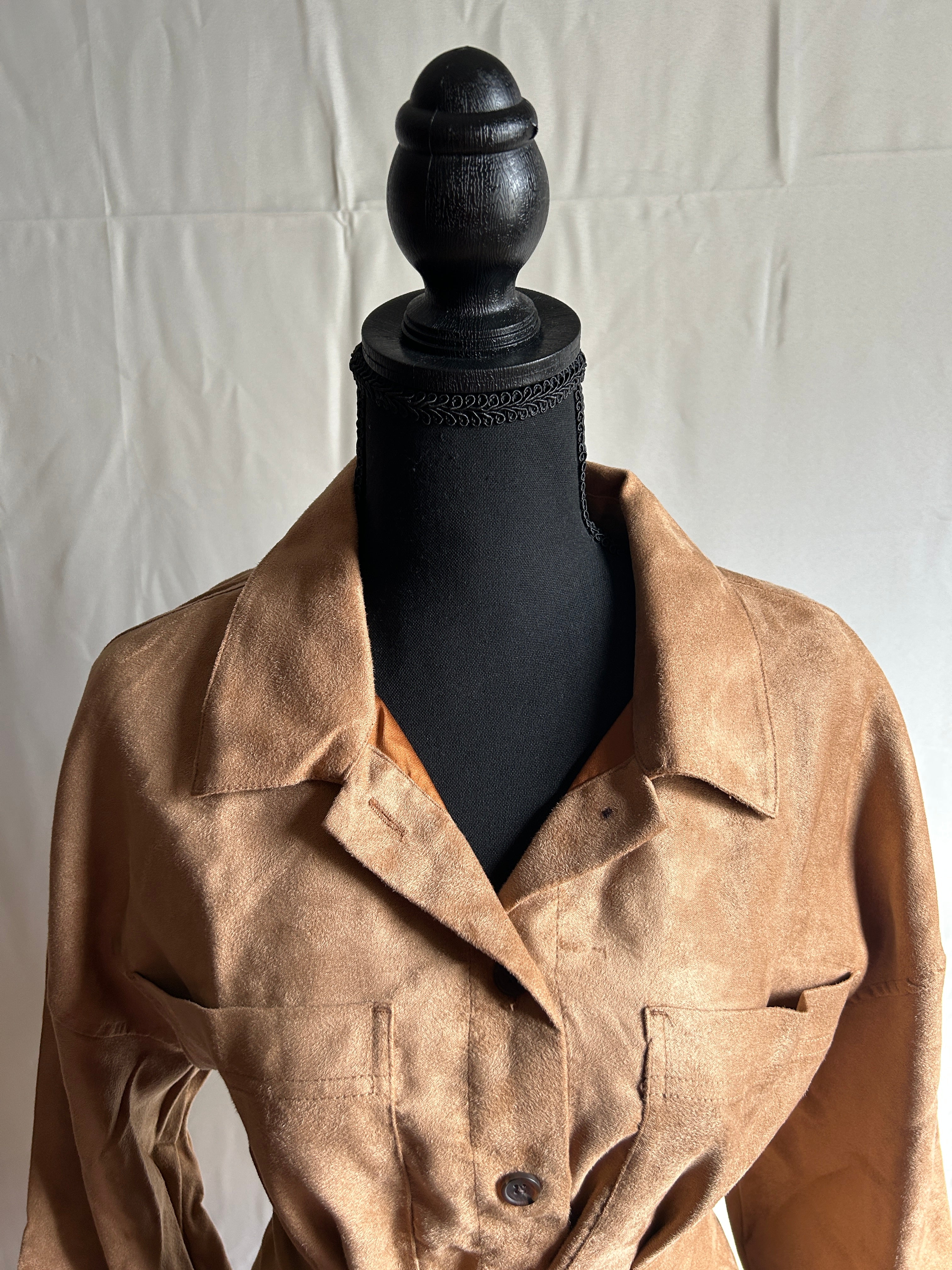 Banana Republic “Wheat + The Tare” Vegan Suede Shirt - Brown