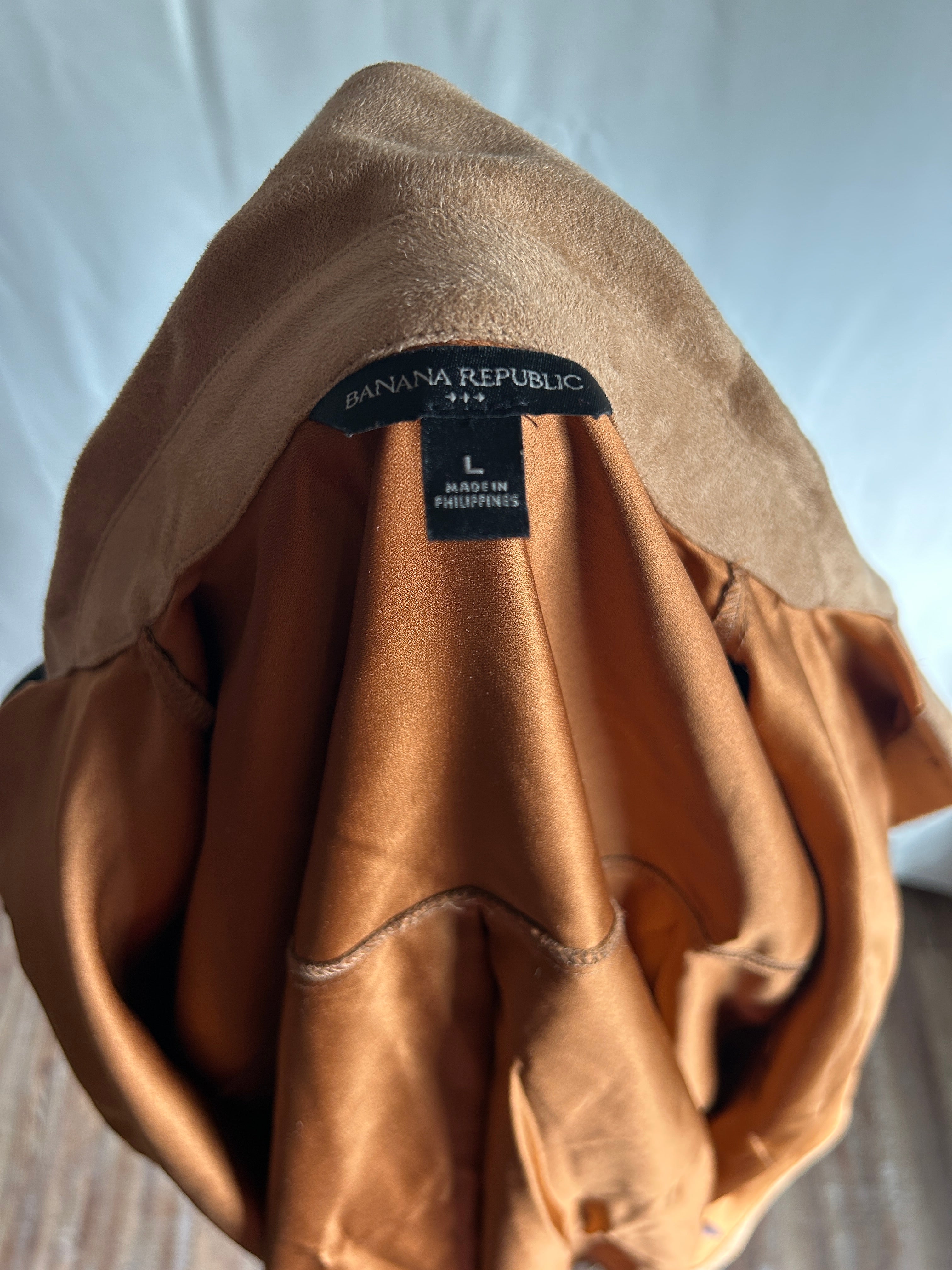 Banana Republic “Wheat + The Tare” Vegan Suede Shirt - Brown