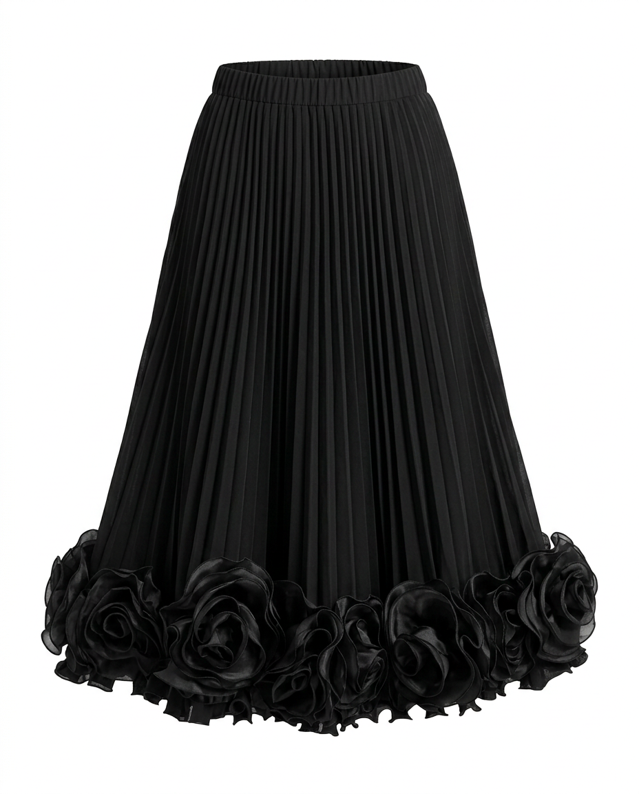 The Rose of Sharon Pleated Maxi Skirt