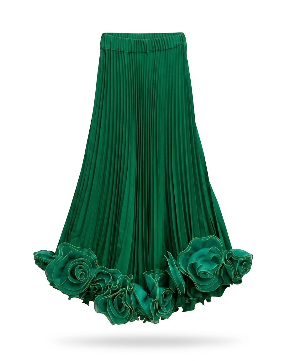 The Rose of Sharon Pleated Maxi Skirt