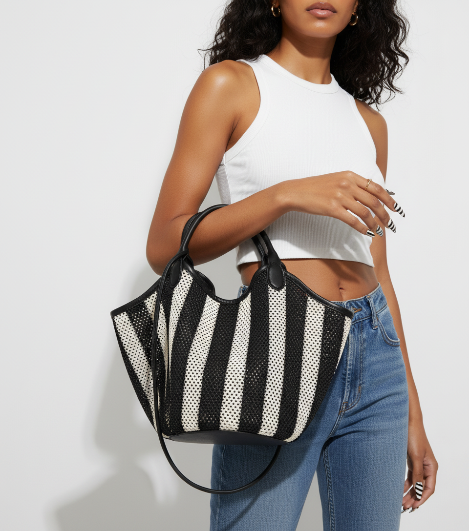 The Proverbs 31 Woman Woven Chevron Tote